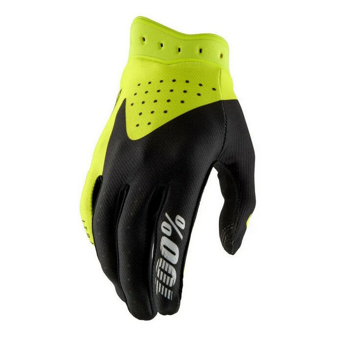 Guanti motocross enduro 100% iTrack GIALLO FLUO NERO