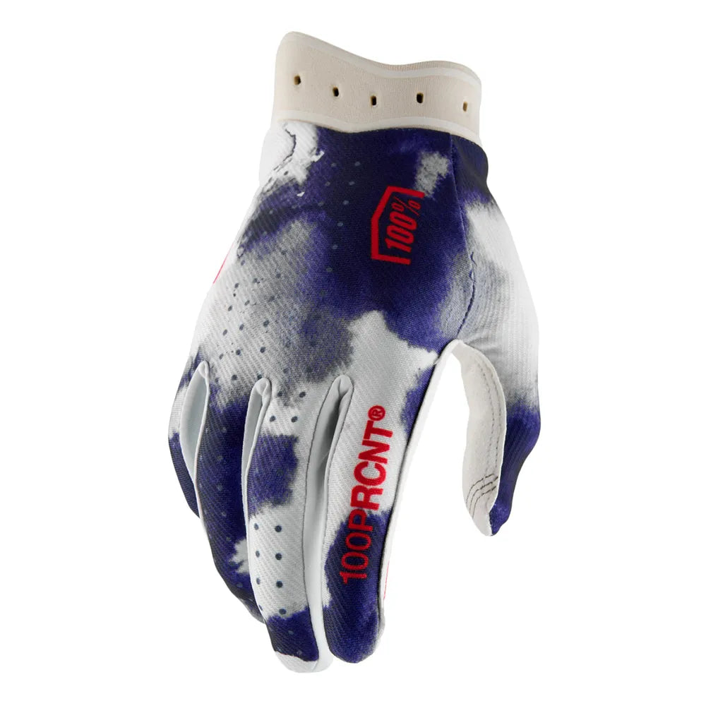 Guanti motocross enduro 100% iTrack bianco blu