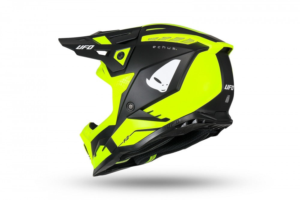 CASCO MOTOCROSS UFO ECHUS GIALLO FLUO E NERO