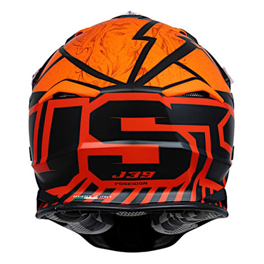 Casco Cross J39 ARANCIO ROSSO