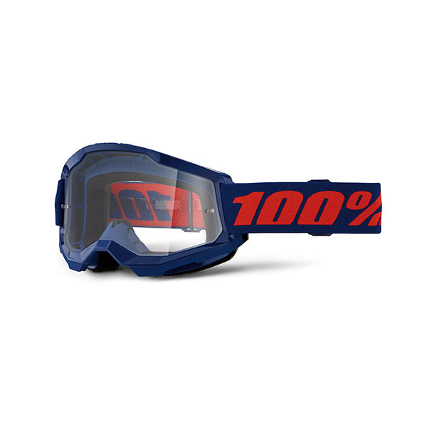 MASCHERA 100% STRATA 2 NAVY - LENTE TRASPARENTE