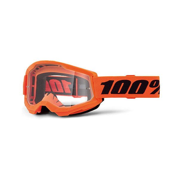 MASCHERA 100% STRATA 2 NEON ORANGE - LENTE TRASPARENTE