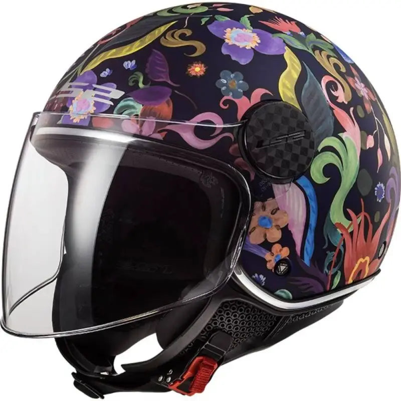 Casco Jet Ls2 OF558 Sphere Lux II Bloom Blu Rosa Opaco