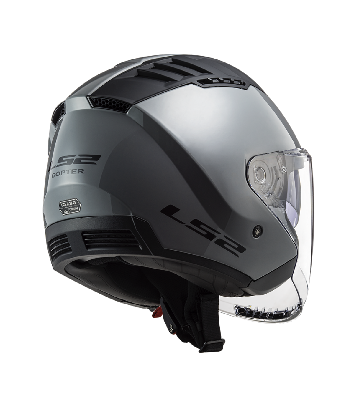 CASCO LS2 COPTER II GRIGIO LUCIDO