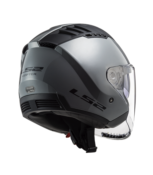 CASCO LS2 COPTER II GRIGIO NARDO LUCIDO