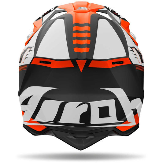 Casco Moto Cross Enduro Airoh WRAAAP FEEL Arancio Opaco