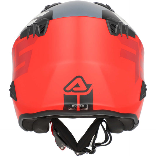 Casco Moto Jet Acerbis Aria 2206 Graphic Grigio Rosso