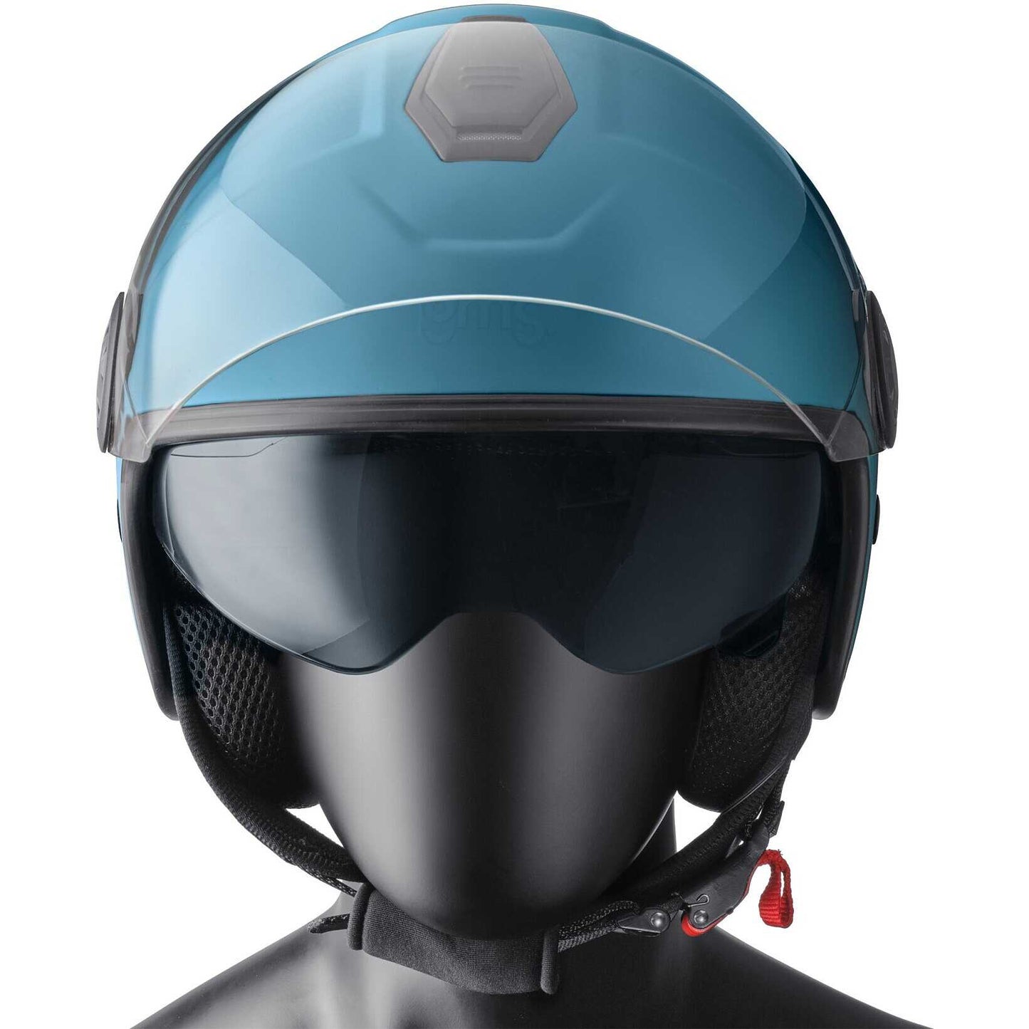 Casco moto Jet GSM gelato Curacao BLU