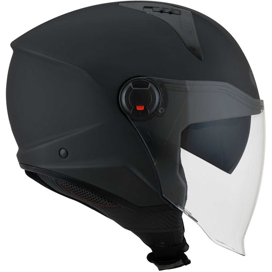 Casco Moto Jet KYT D-CITY PLAIN NERO OPACO