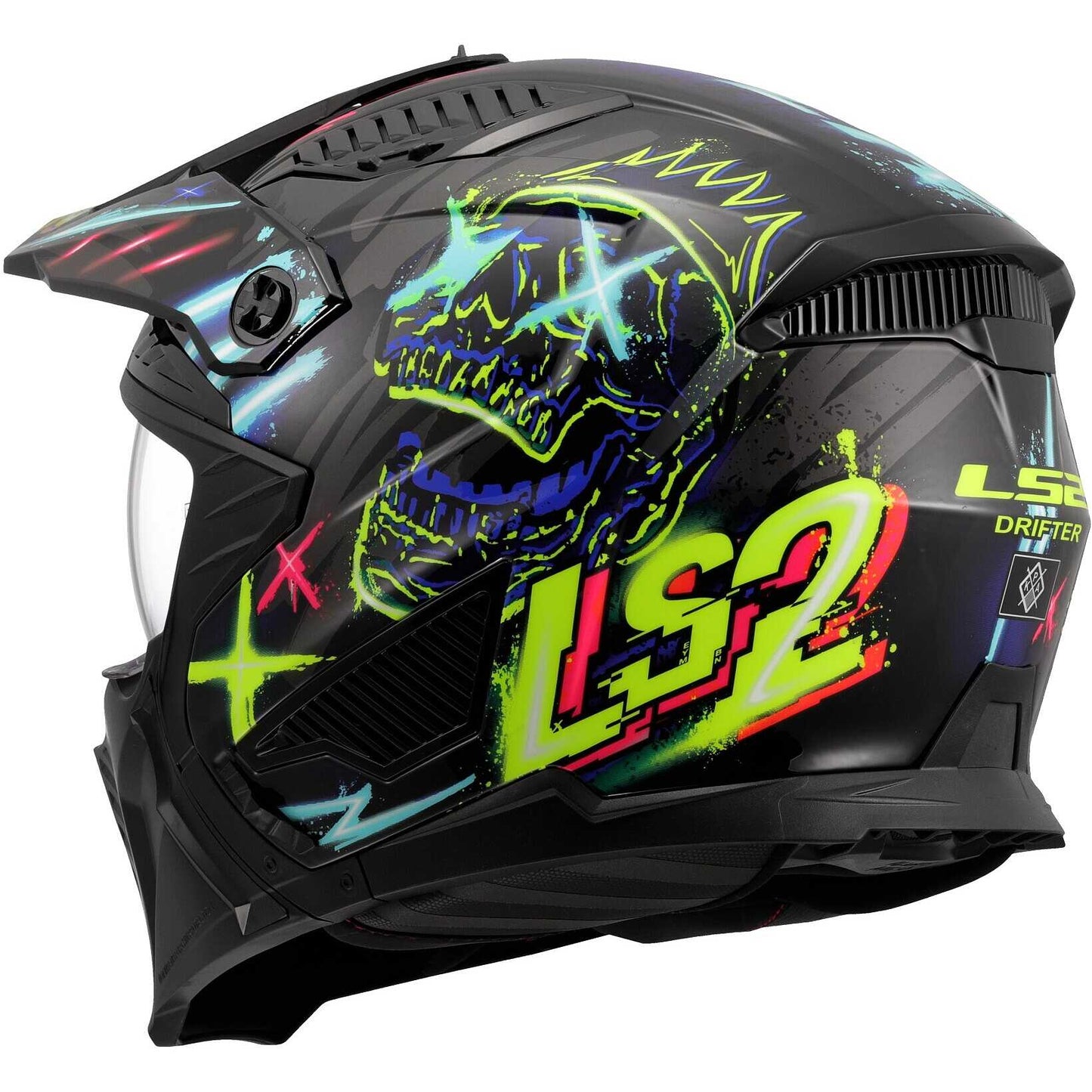 Casco Moto Jet LS2 OF606 DRIFTER RAYZ Nero Blue
