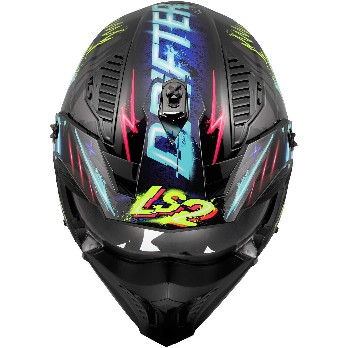 Casco Moto Jet LS2 OF606 DRIFTER RAYZ Nero Blue