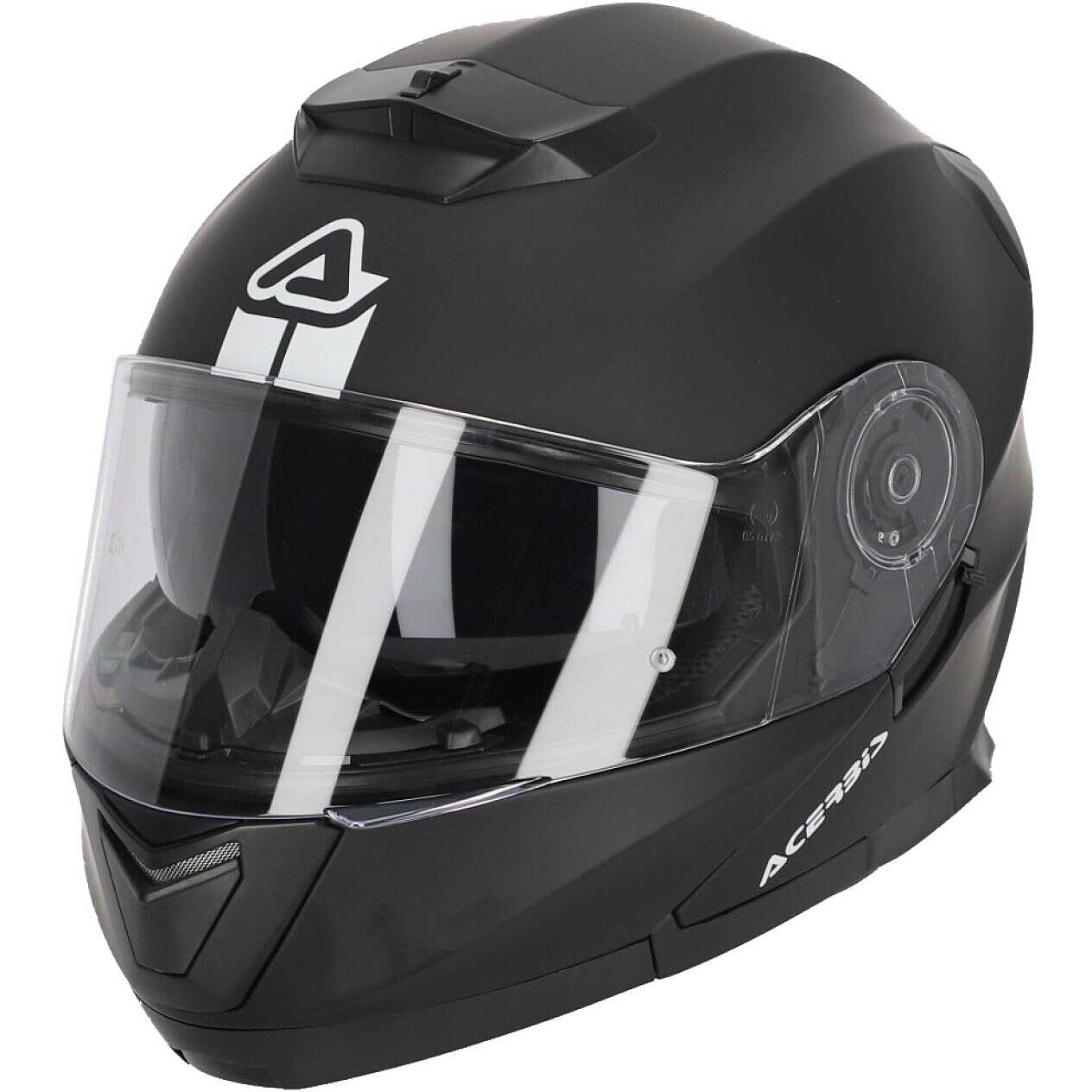 Casco Moto Modulare Acerbis Doppia Visiera SEREL 22.06 Nero Opaco