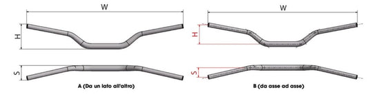 Manubrio NEKEN sezione variabile nero