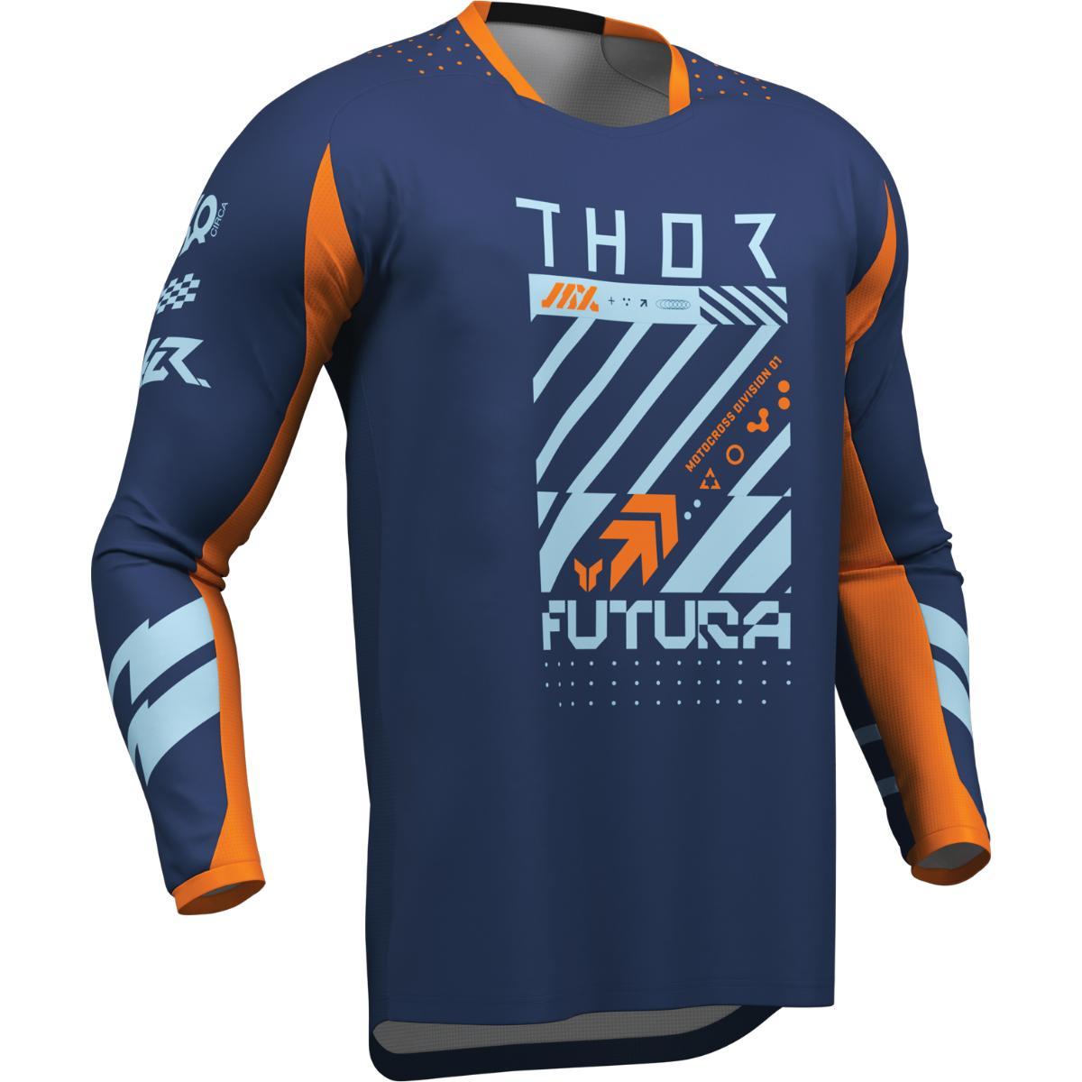 Completo Motocross Enduro Launchmode Blu Arancio