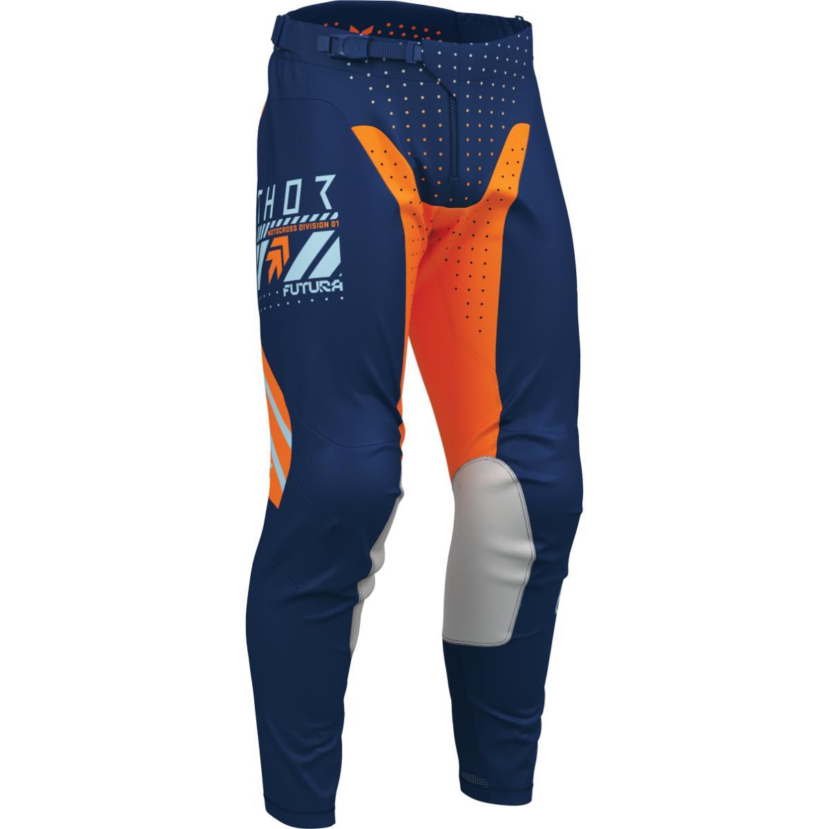 Completo Motocross Enduro Launchmode Blu Arancio