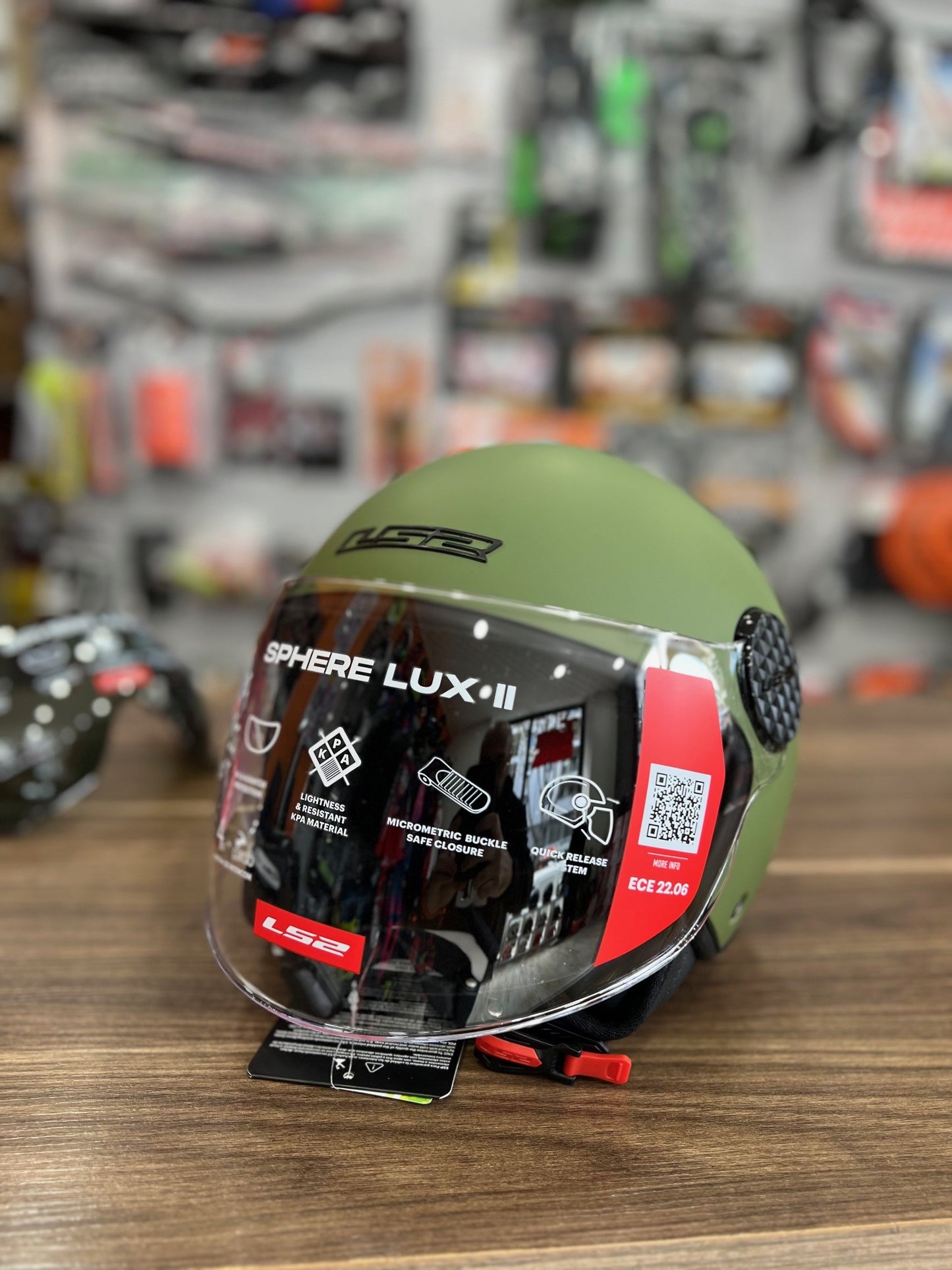 Casco Jet LS2 SPHERE LUX VERDE MILITARE OPACO