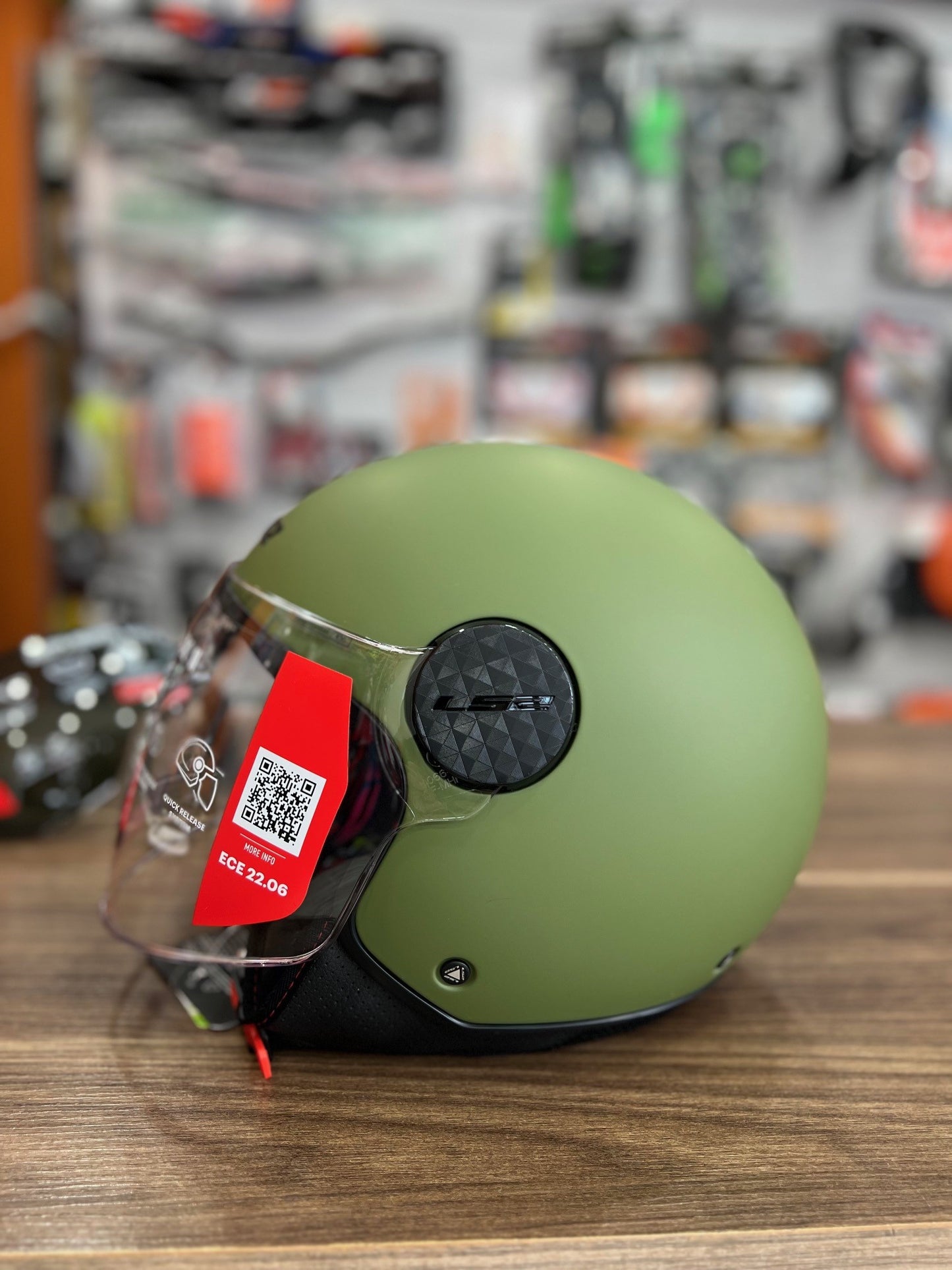 Casco Jet LS2 SPHERE LUX VERDE MILITARE OPACO