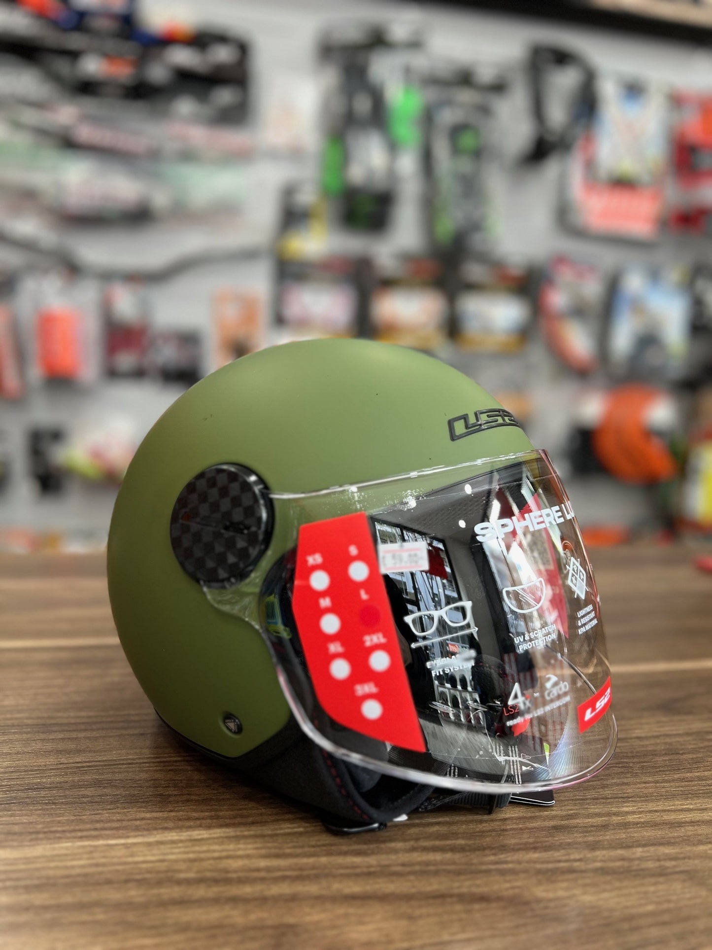 Casco Jet LS2 SPHERE LUX VERDE MILITARE OPACO