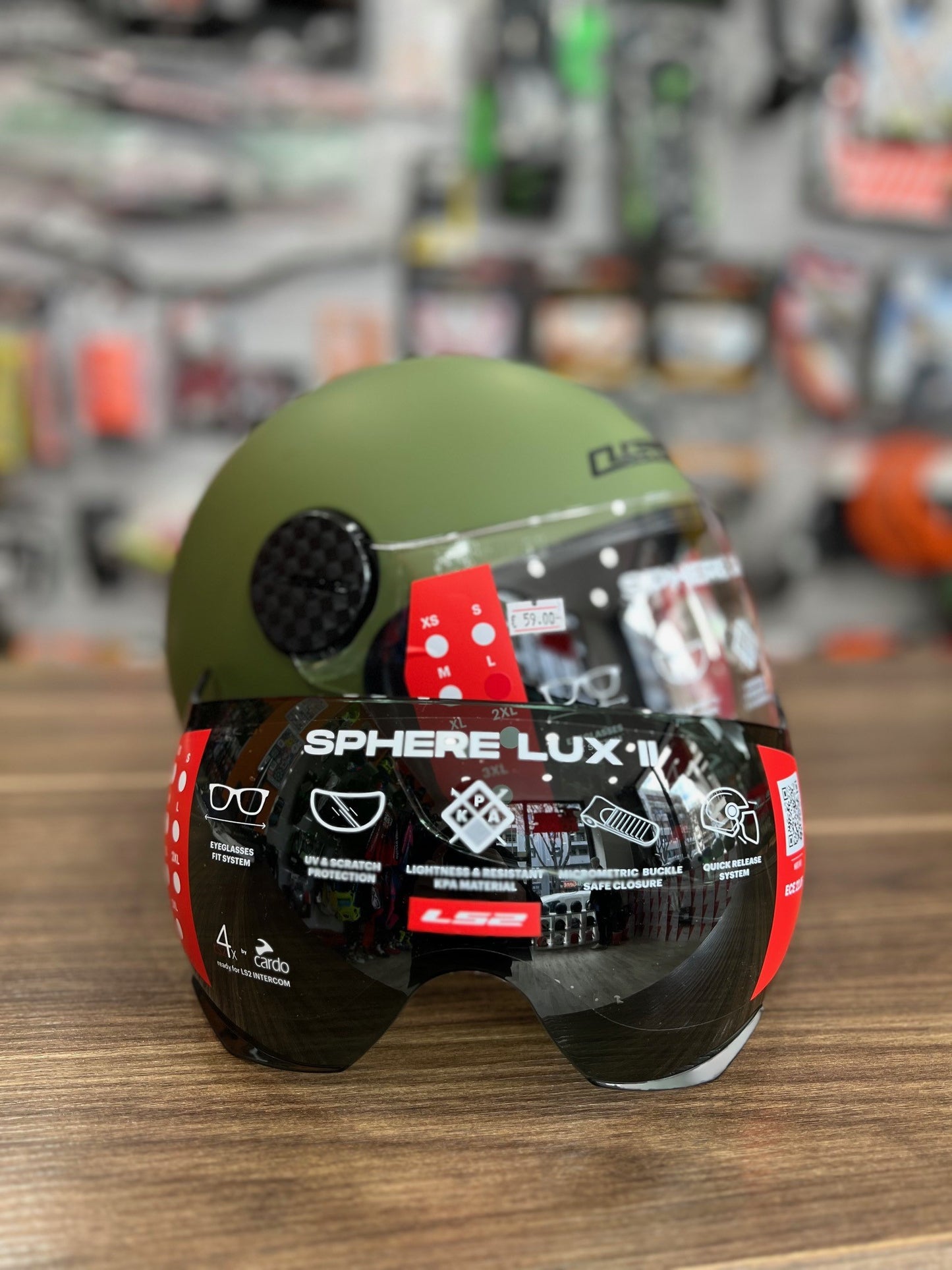 Casco Jet LS2 SPHERE LUX VERDE MILITARE OPACO