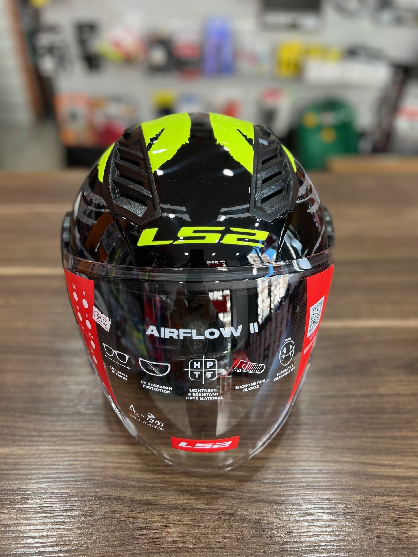 Casco LS2 Airflow 2 BRUSH BLACK YELLOW