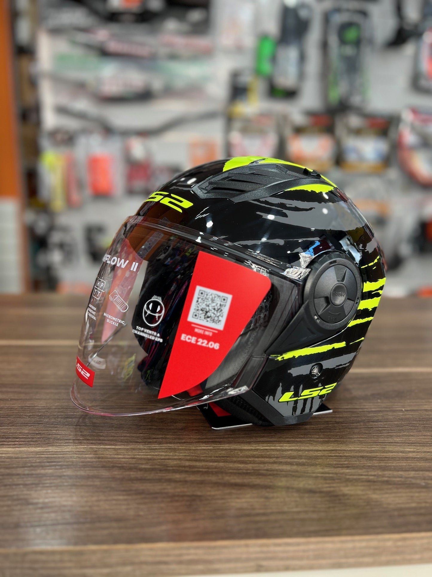 Casco LS2 Airflow 2 BRUSH BLACK YELLOW
