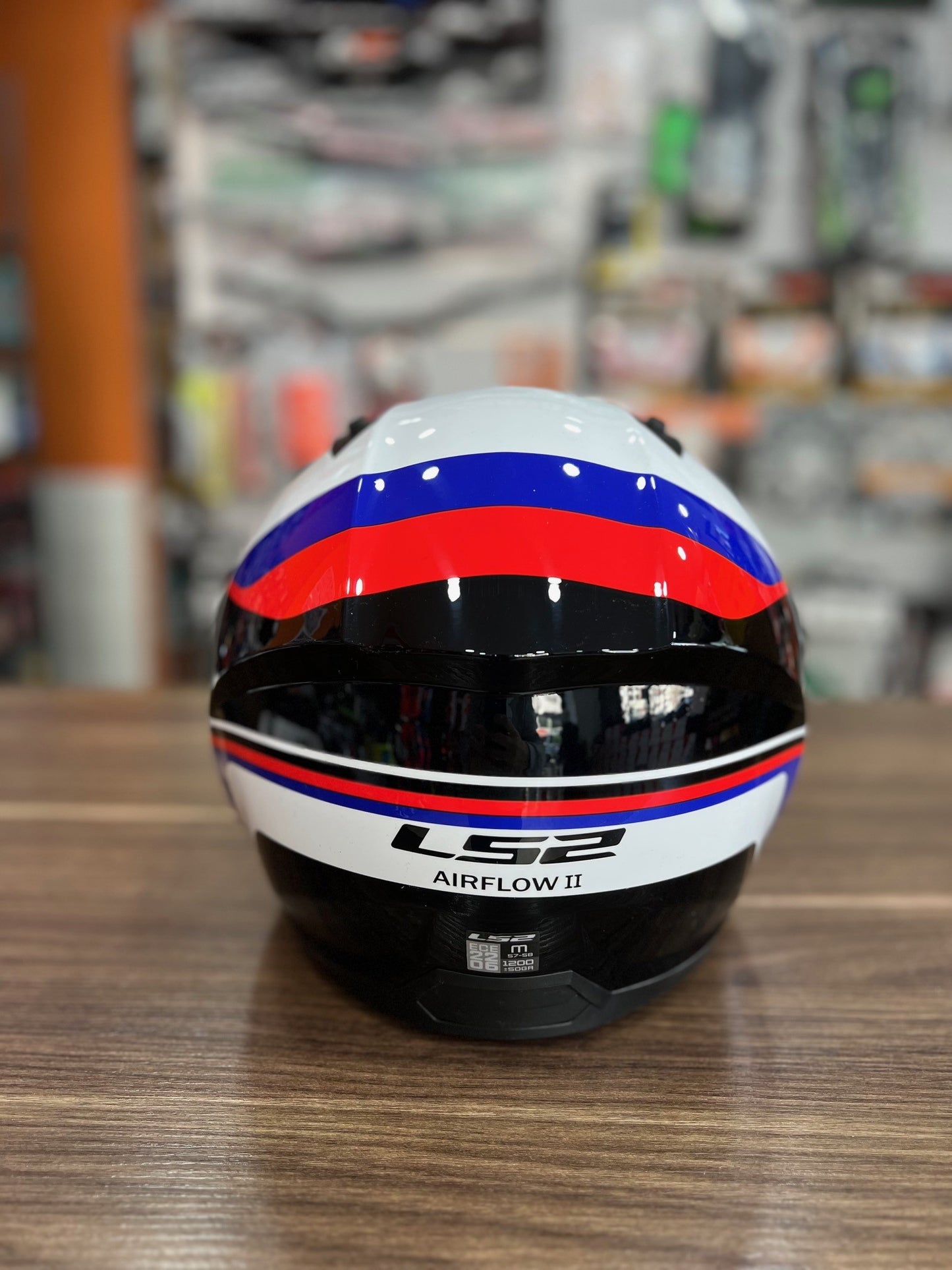 Casco LS2 Airflow 2 RUSH WHITE BLU RED