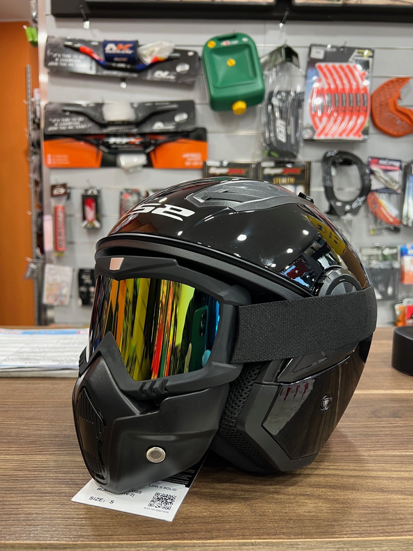 Casco Jet Ls2 Airflow 2 MASK NERO LUCIDO