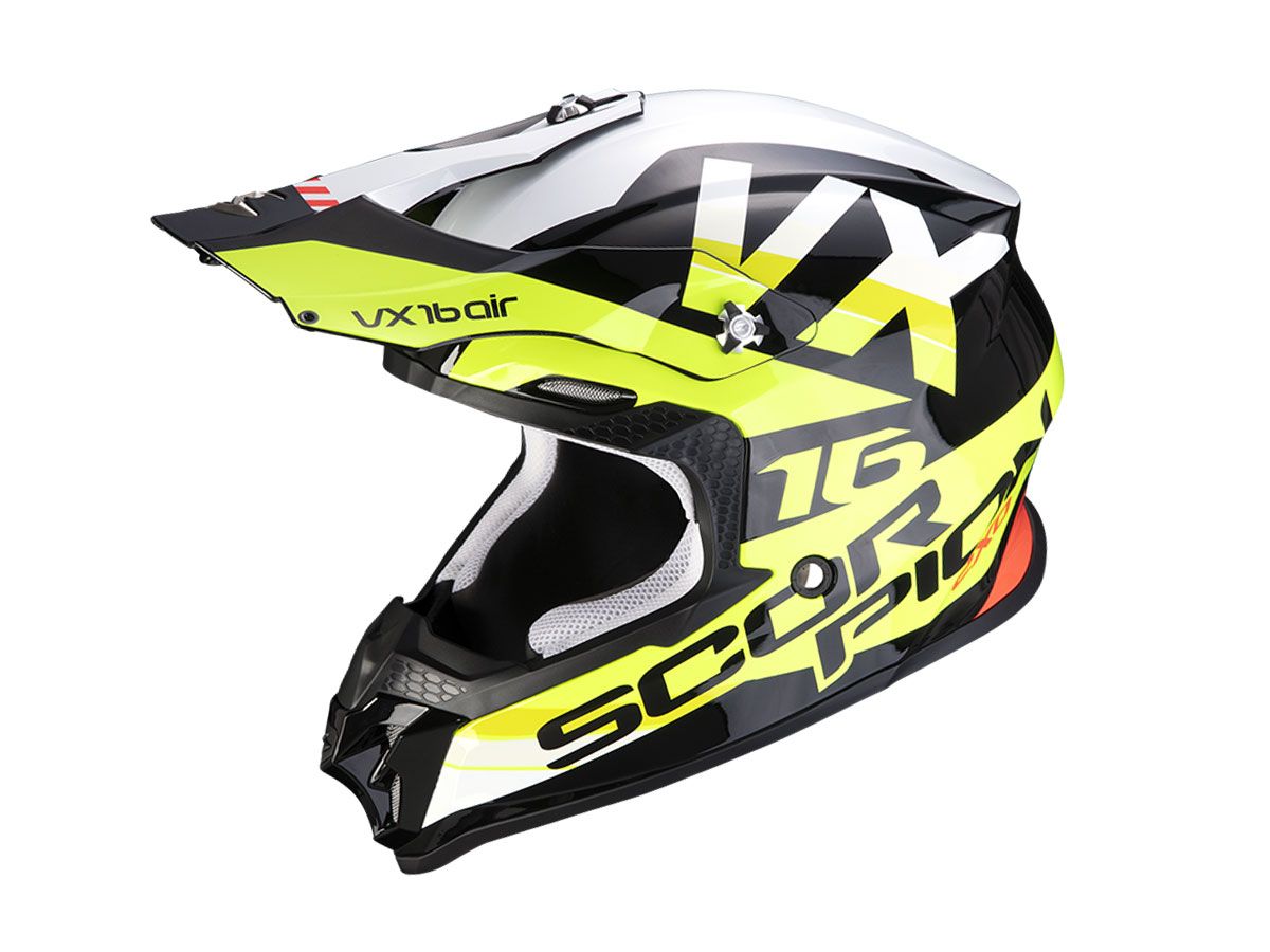 Casco Scorpion Exo vx 16 air giallo fluo nero