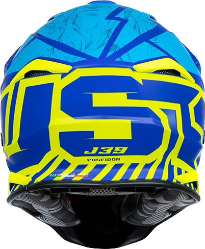Casco JUST1 J39 POSEIDON FLUO YELLOW BLUE