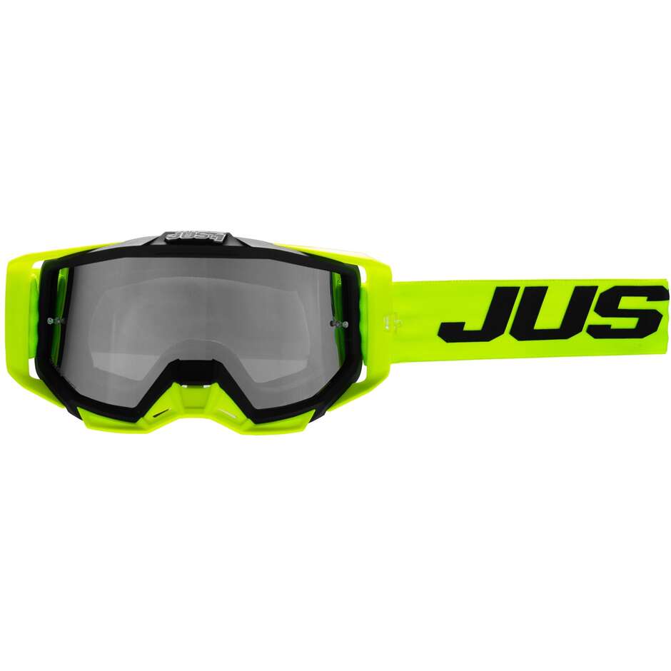 Mascherina JUST1 IRIS 2.0 LOGO grigio giallo fluo