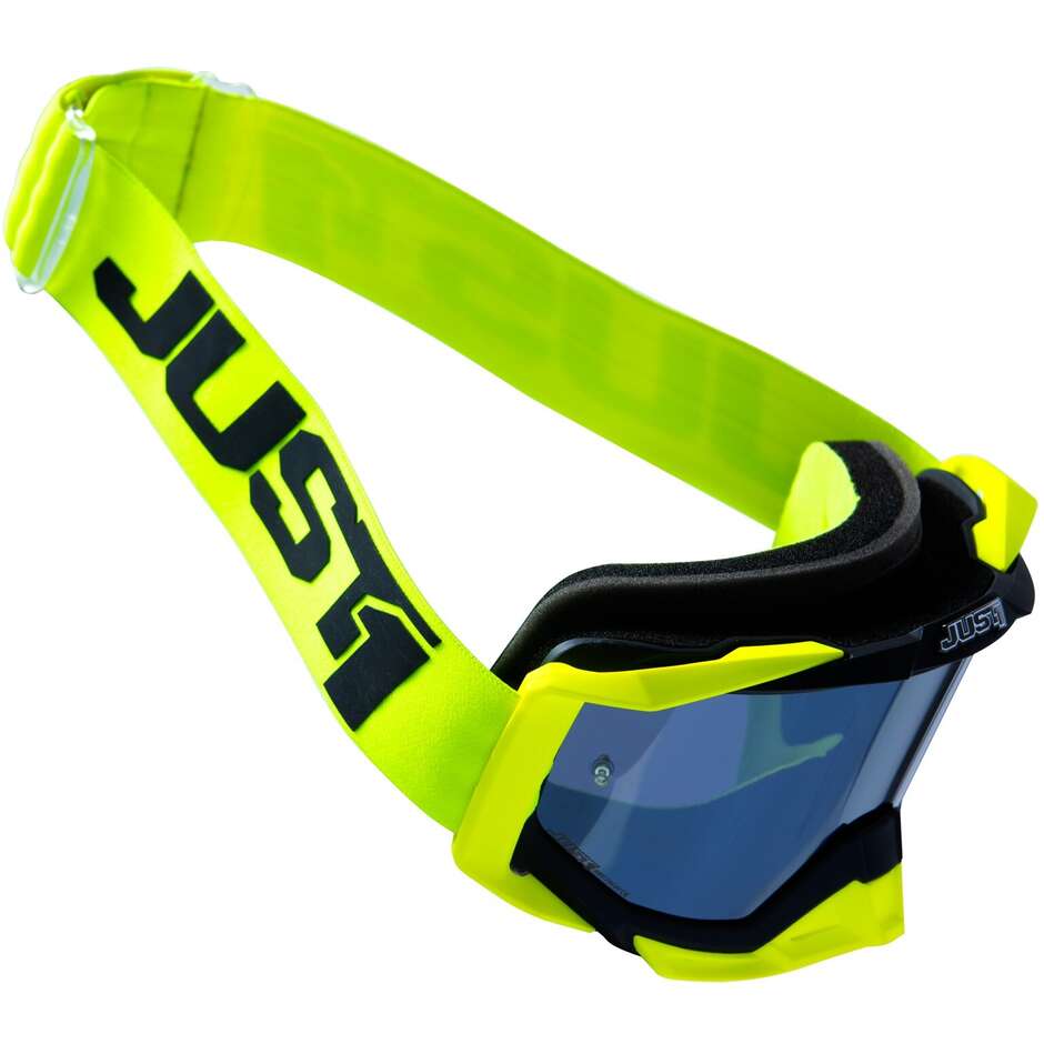 Mascherina JUST1 IRIS 2.0 LOGO grigio giallo fluo