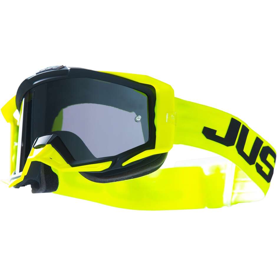 Mascherina JUST1 IRIS 2.0 LOGO grigio giallo fluo