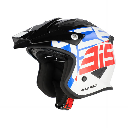 Casco Moto Jet Acerbis Aria 2206 Graphic ROSSO BLU