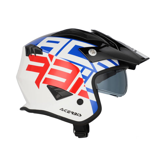 Casco Moto Jet Acerbis Aria 2206 Graphic ROSSO BLU