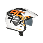 Casco Moto Jet Acerbis Aria 2206 Graphic BIANCO ARANCIO
