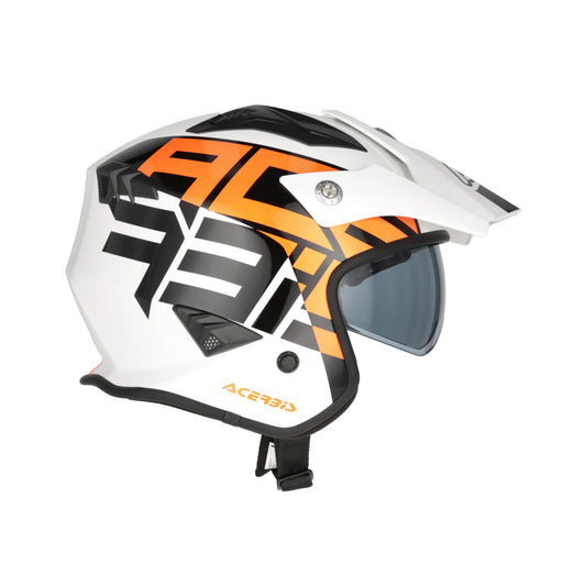 Casco Moto Jet Acerbis Aria 2206 Graphic BIANCO ARANCIO