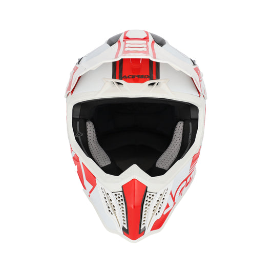 Casco Motocross Enduro Acerbis AIRSTRIKE-C CARBON BIANCO ROSSO