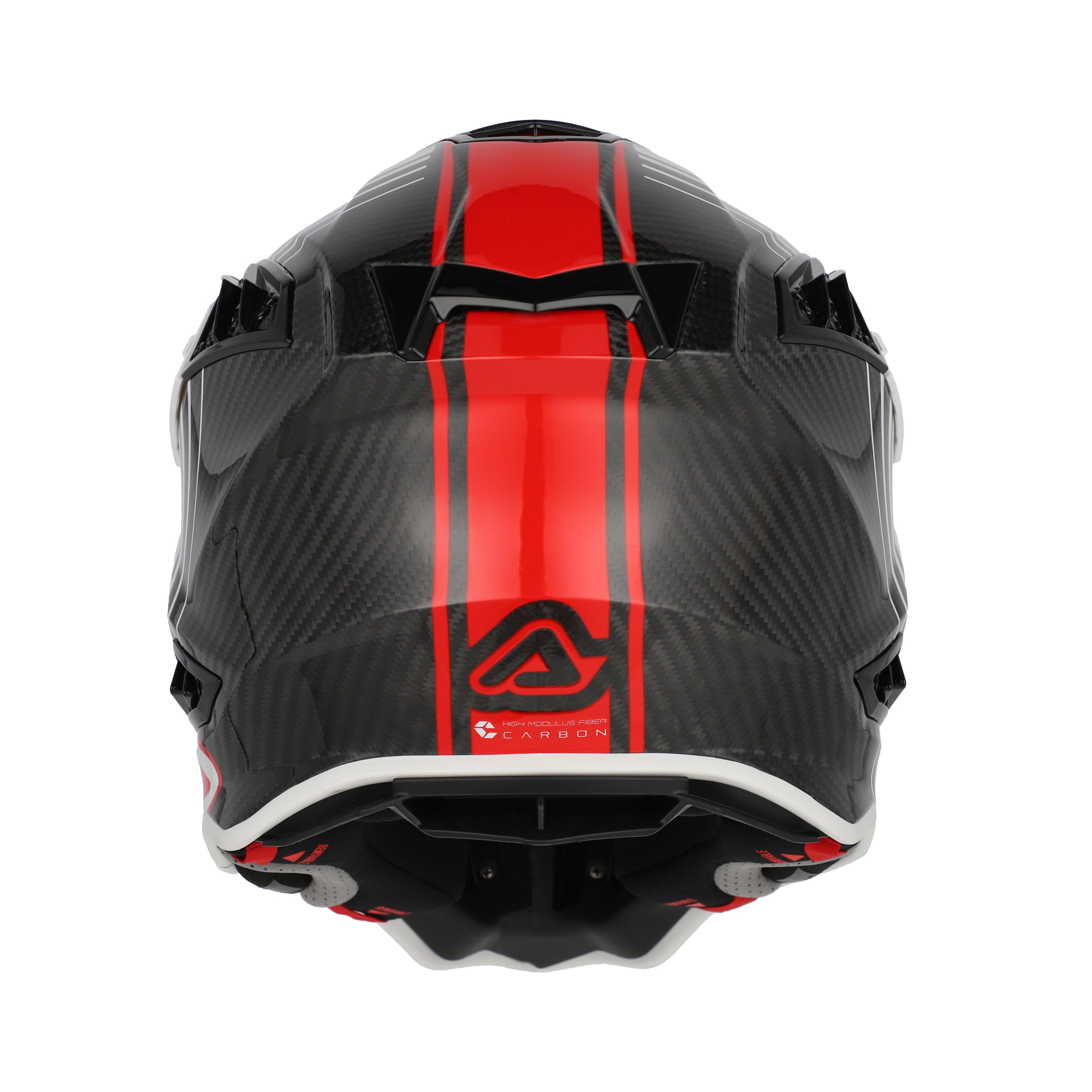 Casco Motocross Enduro Acerbis AIRSTRIKE-C CARBON BIANCO ROSSO