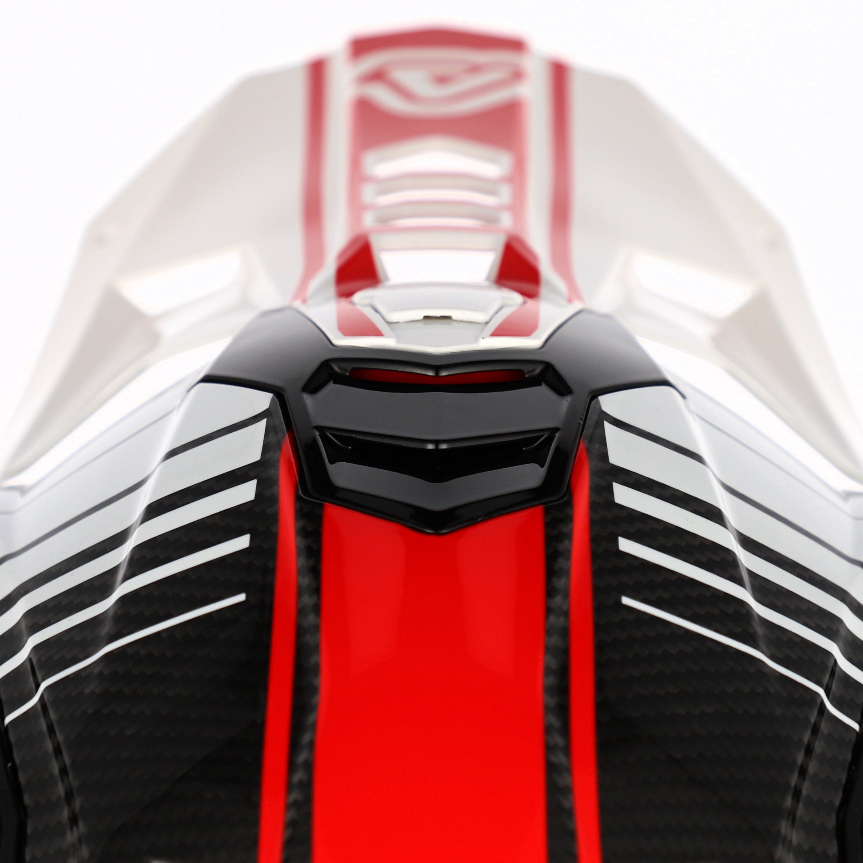 Casco Motocross Enduro Acerbis AIRSTRIKE-C CARBON BIANCO ROSSO