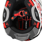 Casco Motocross Enduro Acerbis AIRSTRIKE-C CARBON BIANCO ROSSO