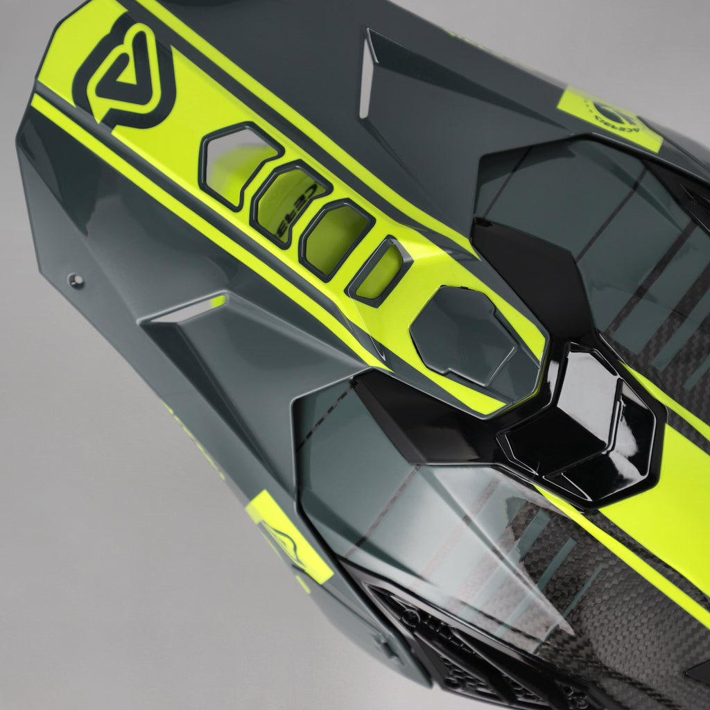 Casco Motocross Enduro Acerbis AIRSTRIKE-C CARBON NERO GIALLO FLUO