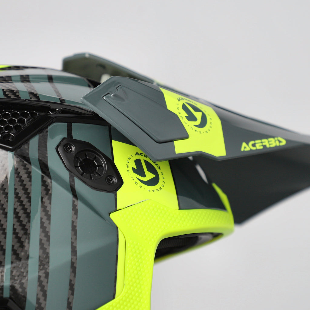 Casco Motocross Enduro Acerbis AIRSTRIKE-C CARBON NERO GIALLO FLUO
