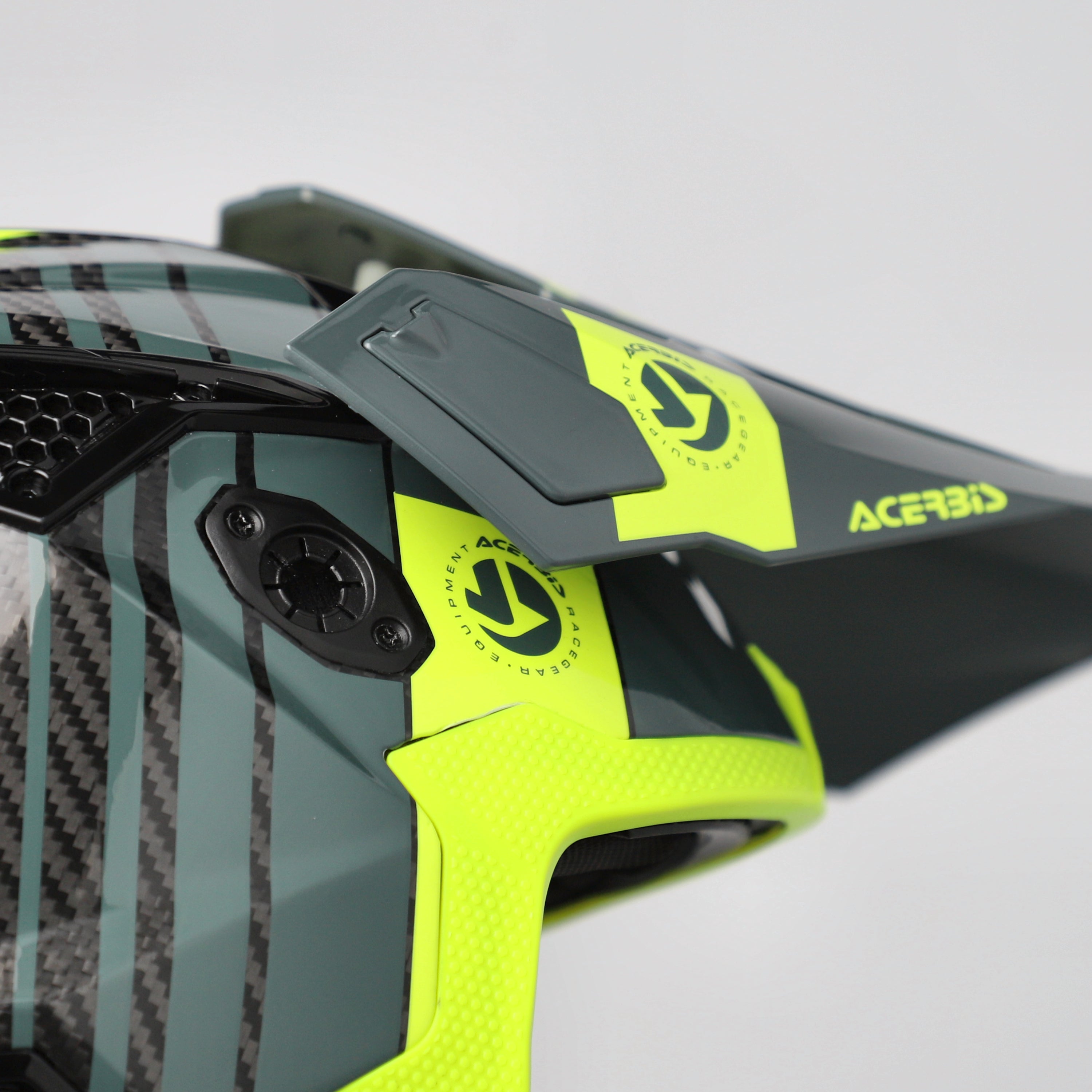 Casco Motocross Enduro Acerbis AIRSTRIKE-C CARBON NERO GIALLO FLUO