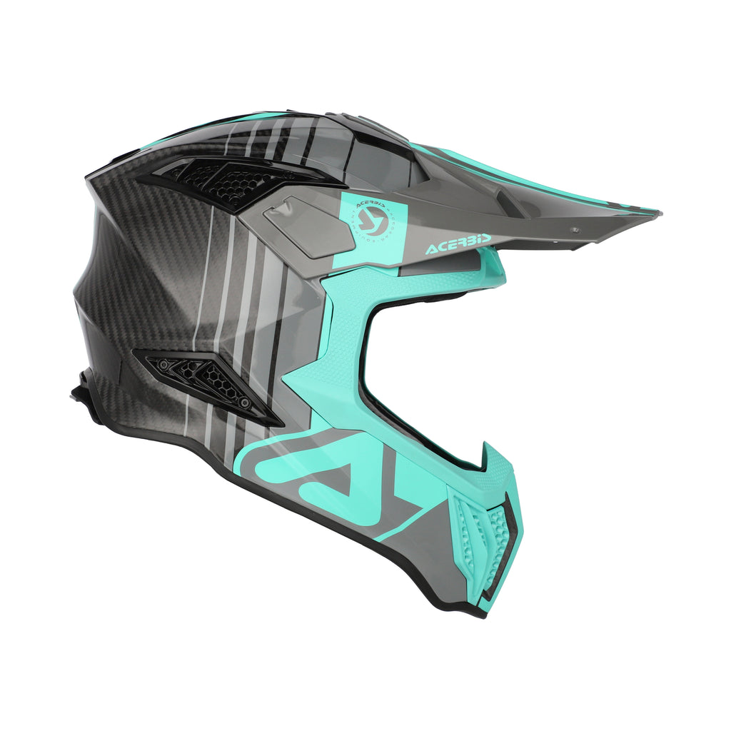 Casco Motocross Enduro Acerbis AIRSTRIKE-C CARBON TURCHESE
