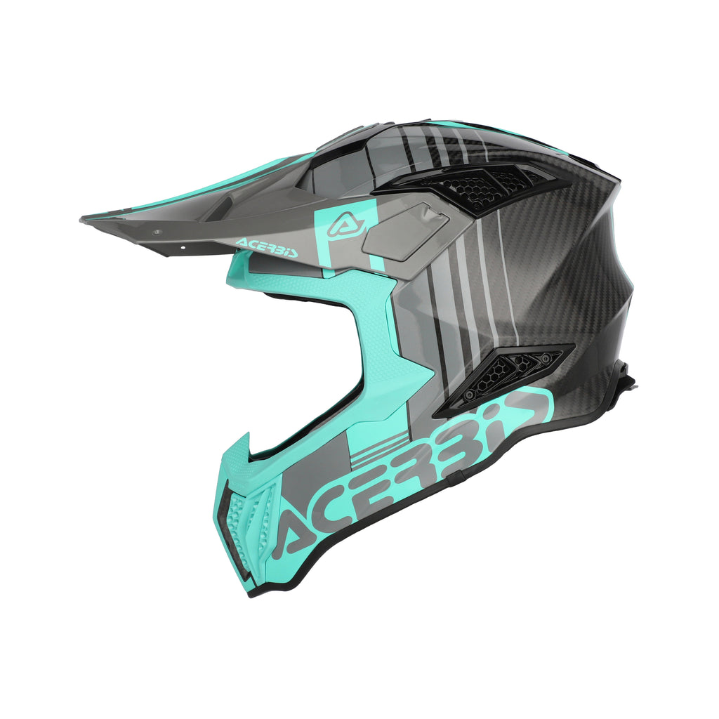Casco Motocross Enduro Acerbis AIRSTRIKE-C CARBON TURCHESE
