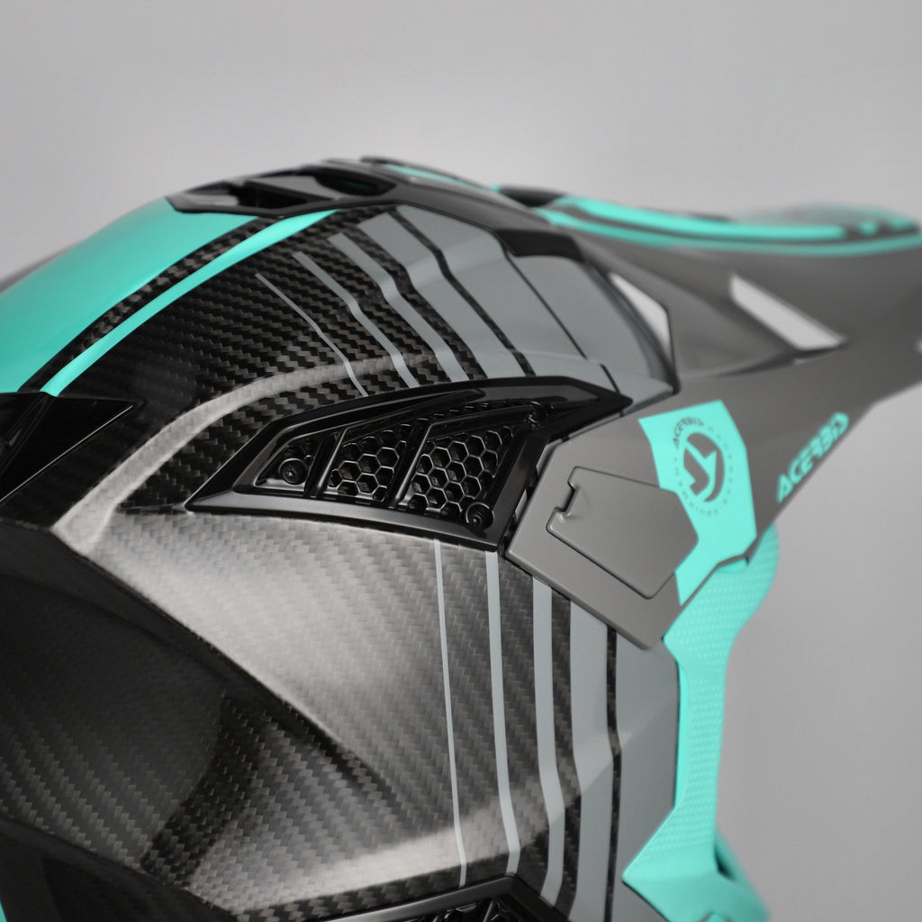 Casco Motocross Enduro Acerbis AIRSTRIKE-C CARBON TURCHESE