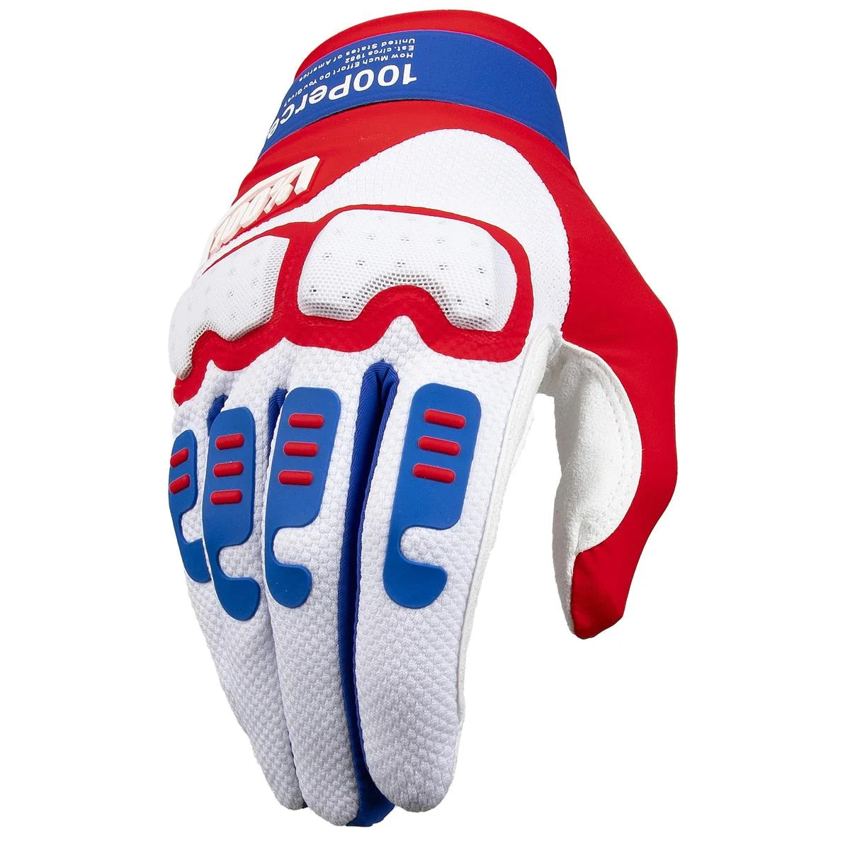 Guanti motocross enduro 100% Langdale ROSSI BIANCHI BLU