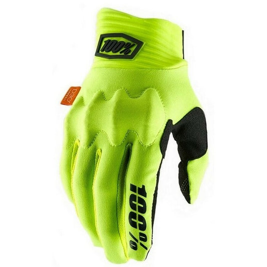 Guanti motocross enduro con protezioni 100% Cognito giallo fluo