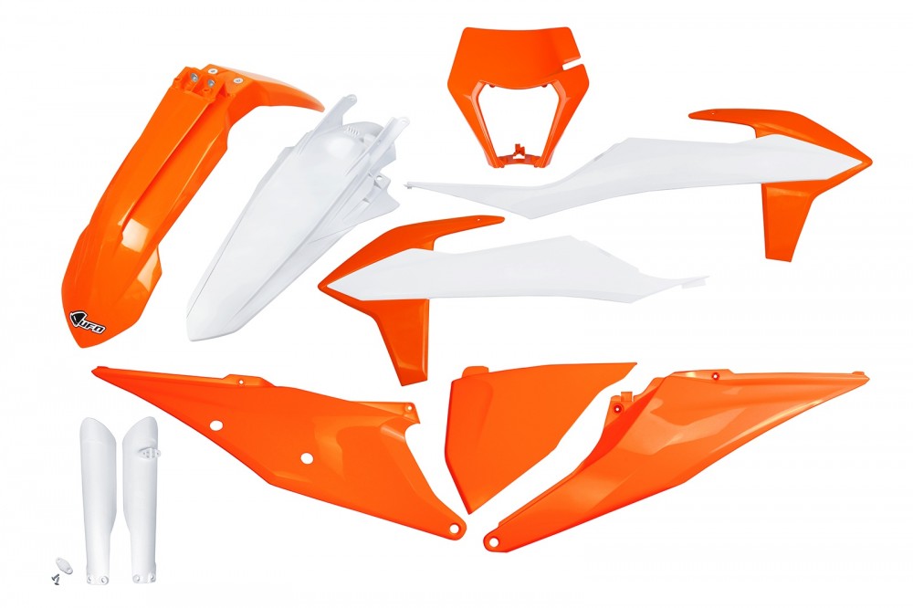 Kit plastiche completo UFO ktm Exc-f Exc 20-23 bianco arancio