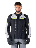 Giacca moto quattro 4 stagioni Alpinestars Bogotà Pro Drystar Grigio Giallo Fluo